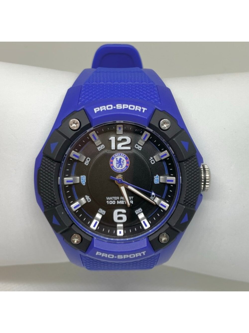 Chelsea Football Club men sports Watch Blue black tone 50mm 100MWR running